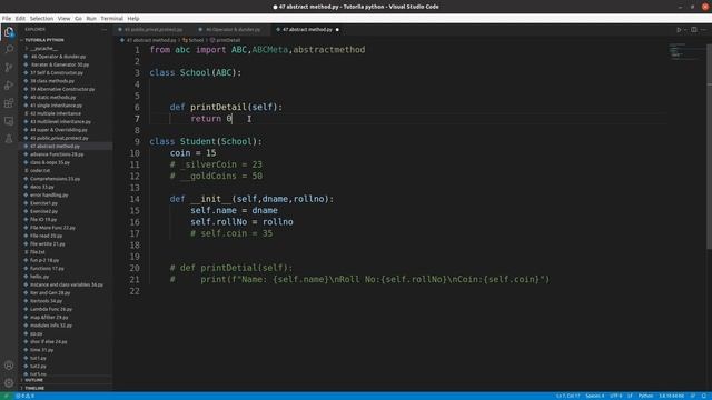 Abstract Method ( @abstractmethod ) in Python || Python Free tutorial #47 || Death Code смотреть онлайн