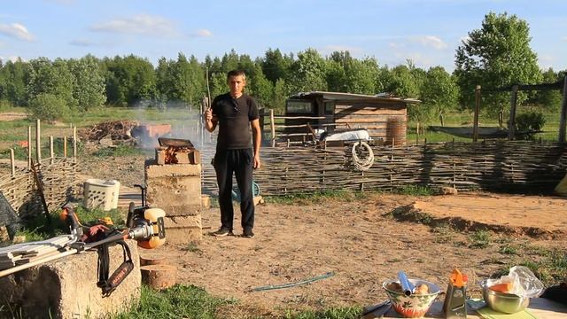 Убрали гусей, наконец-то шашлыки/начал  утепление межпанельных швов #жизньвдеревне #вдеревне #жизнь