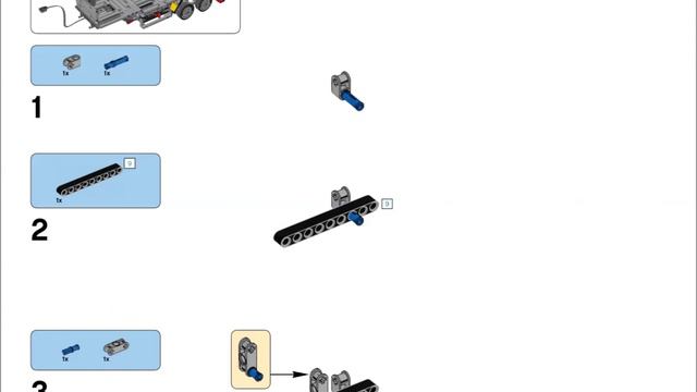 LEGO 42043 Mercedes Benz Articuled Construction Truck Instructions B Model LEGO TECHNIC 2015 смотреть онлайн