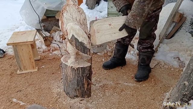 Петух из бревна своими руками. смотреть онлайн
