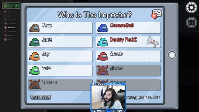 Craziest Among Us Imposter Gameplay 1vs9 by penguinz0 смотреть онлайн