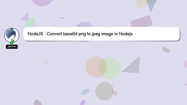 NodeJS : Convert base64 png to jpeg image in Nodejs смотреть онлайн