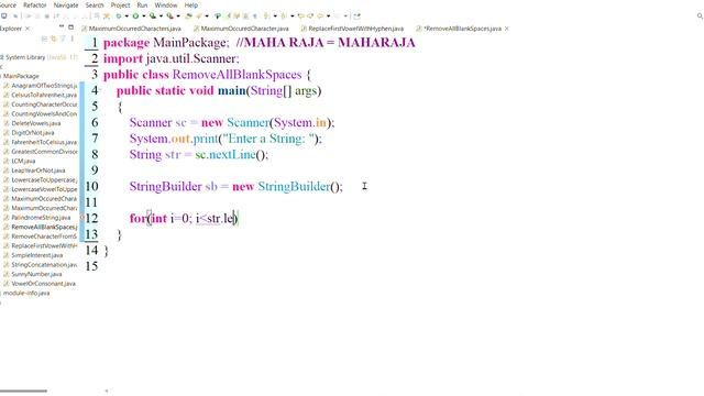 REMOVE ALL BLANK SPACES USING JAVA IN TAMIL смотреть онлайн