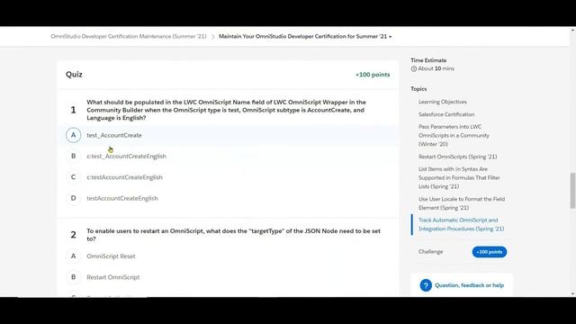 OmniStudio Developer Certification Maintenance (Summer '21) смотреть онлайн