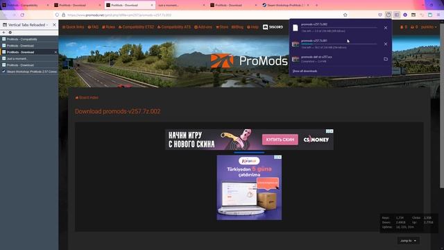 Как скачать и установить Promods 2.57 для ETS2 1.42 * инструкция смотреть онлайн