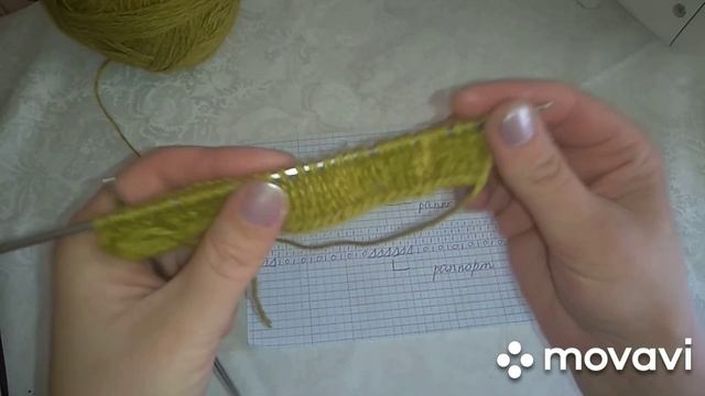 МК. Ажурный узор " Павлиний хвост ". Узор по кругу и поперечными рядами. смотреть онлайн