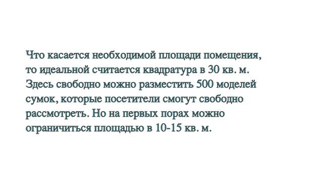 БИЗНЕС-ПЛАН МАГАЗИНА СУМОК смотреть онлайн