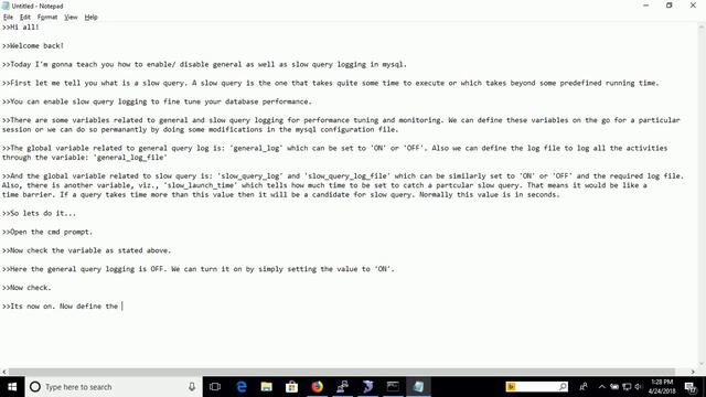 Query Logging in MySQL-Part I смотреть онлайн