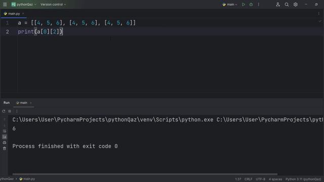 Python тілі: Екі өлшемді тізім (2D LIST) Көп өлшемді тізім смотреть онлайн