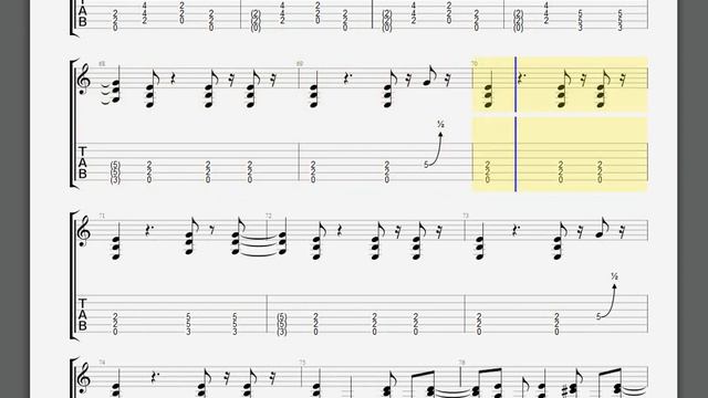 Metallica   I Dissapear James guitar tablature