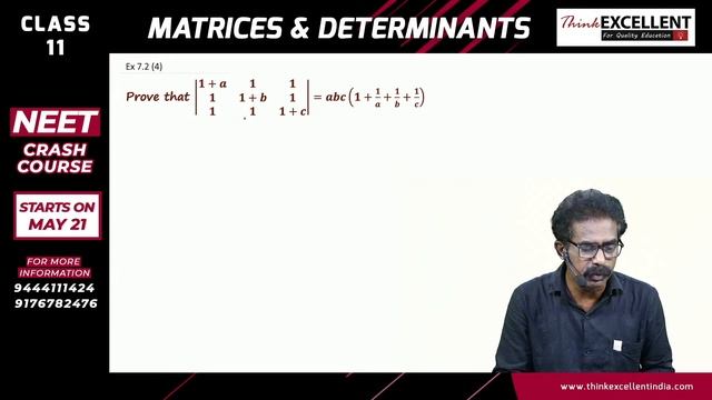 Class 11 (TN)| Mathematics | Matrices and Determinants | CHAPTER 7 | D.Jacob Selvaraj | TN Syllabu смотреть онлайн