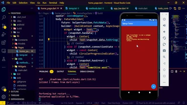 Building a Mobile App with Django & Flutter | Todo App | #10 Future Builder Widget смотреть онлайн