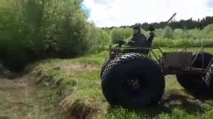 Тестируем колесный вездеход, болотоход плавающий.