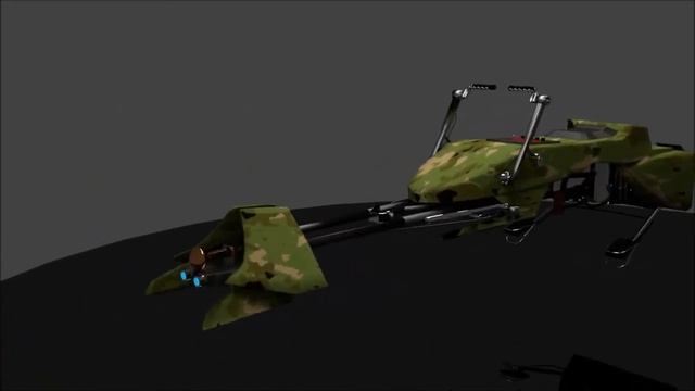 speeder bike 3d blender 2.68a(download blend file) смотреть онлайн