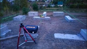 Фундамент для бани за 16000 рублей на склоне.