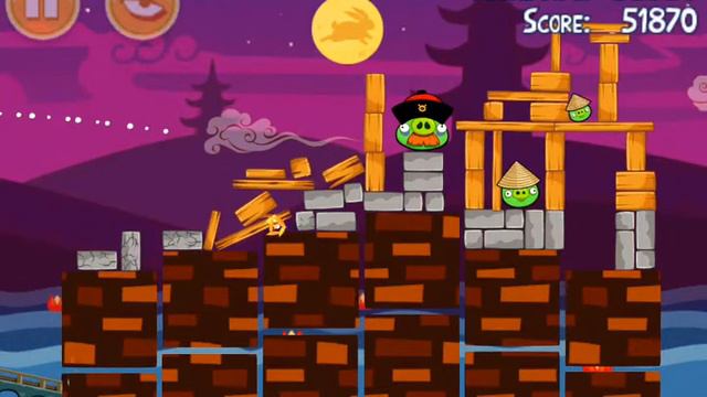 Angry Birds Seasons 1-3 - Mooncake Festival - Mighty Eagle - 100% - Total Destruction смотреть онлайн