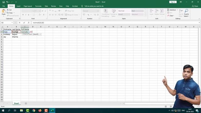 How To Combine First and Last Name in Excel??? Merge Text, Columns - May 2020??? смотреть онлайн