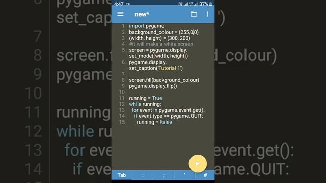 Pygame window in phone смотреть онлайн