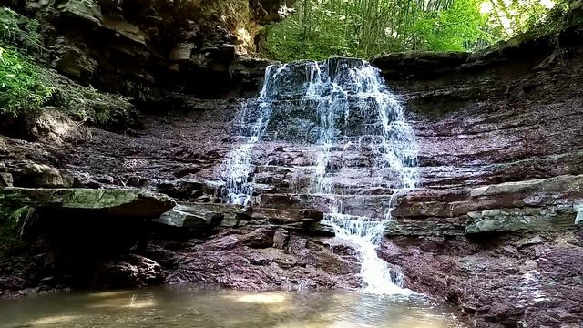 Водопад в лучах солнышка смотреть онлайн