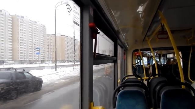 Поездка на автобусе ЛиАЗ-6213.22 № 040198 Маршрут № 885 Москва смотреть онлайн