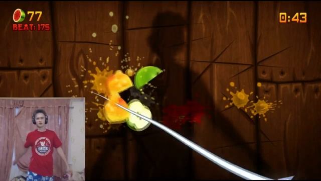 Fruit Ninja Kinect- Серия-3 РЕКОРДЫ(Юзя) смотреть онлайн