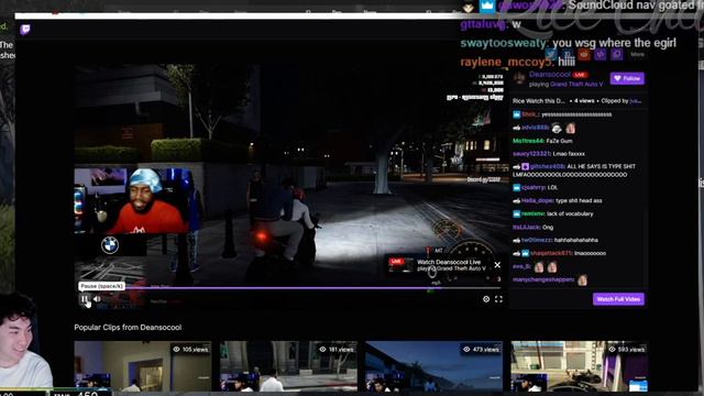 RiceGum Reacts To Deansocool Impression Of Him *Funny Moments* | SSB GTA RP