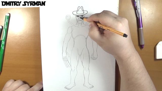How to draw Freddy Krueger, Как нарисовать Фредди Крюгера смотреть онлайн