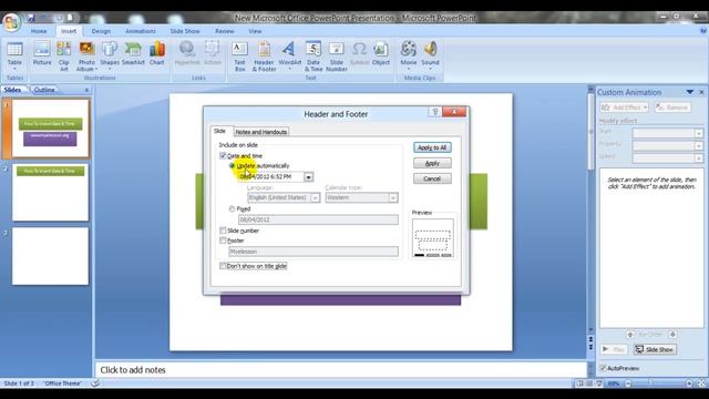 Insert Date And Time In Powerpoint in Hindi смотреть онлайн