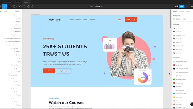 Figma Tutorial: Course Landing Page Design From Figma to HTML (Theme Composer Plugin) смотреть онлайн