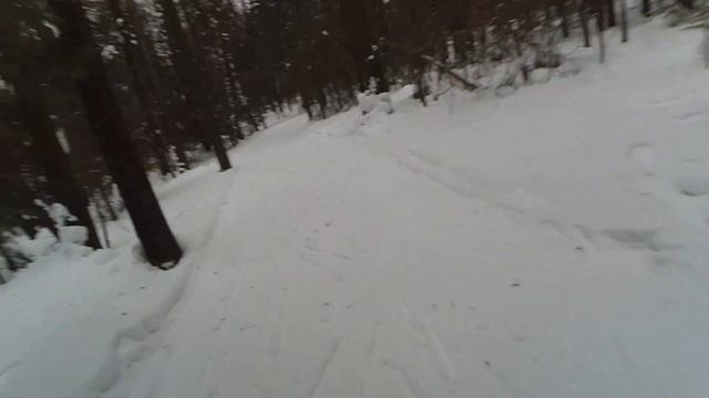 Лыжная трасса в п.Горный (часть 2/4) смотреть онлайн