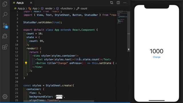 React Native cơ bản 2020: State trong Class và Hook #5 смотреть онлайн