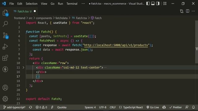 Using fetch with React.js & TypeScript смотреть онлайн