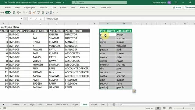 Text Formula - Excel for Accountants and Finance Professionals - Intermediate Level смотреть онлайн