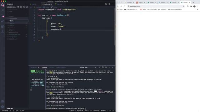 VueJs Movie Hunter App Install Libraries Part 1 смотреть онлайн