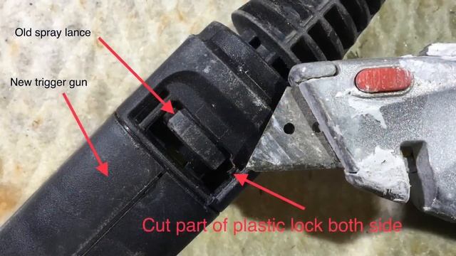 Adaptation nouveau pistolet Karcher pour anciennne lance. New trigger gun with old spray Karcher смотреть онлайн