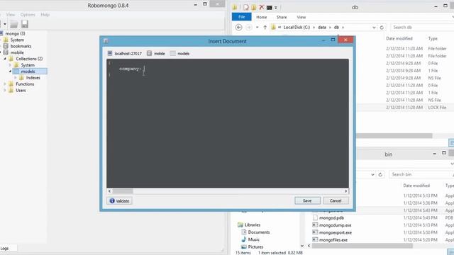 mongodb robomongo gui and create database, collection and documents mobile example 720p смотреть онлайн