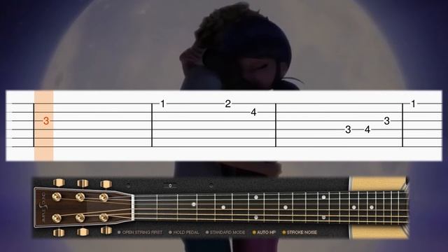 Miraculous - Adrienette Slow Dance - Guitar Tutorial (TAB)