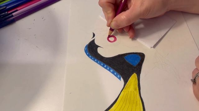 Disney’s Dory speed drawing - using Faber Castell polychromos colouring pencils смотреть онлайн
