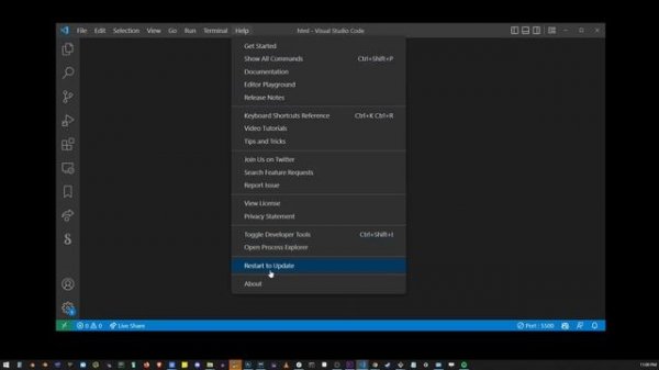 How to update Visual Studio Code to latest version on Windows 10