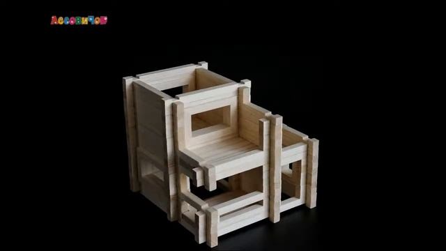 Деревянный конструктор "Разборный домик" №4, 200 деталей, Лесовичок, les 004, Игроландия смотреть онлайн