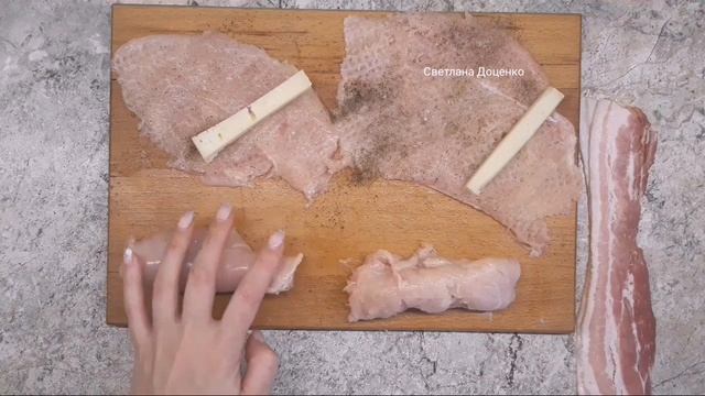 Куриные рулеты в беконе смотреть онлайн