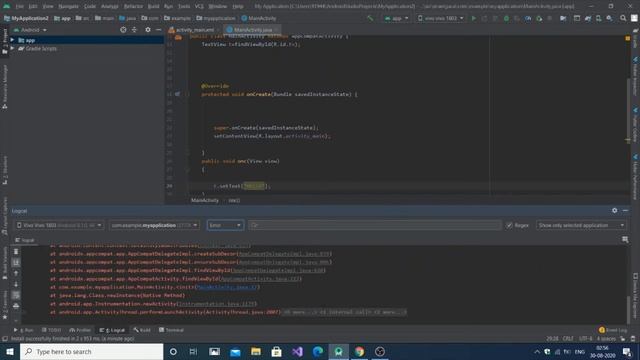 App crashes without errors solved in Android studio смотреть онлайн