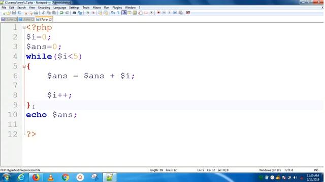 Using while loop in php | Lesson - 7 | PHP in Hindi смотреть онлайн
