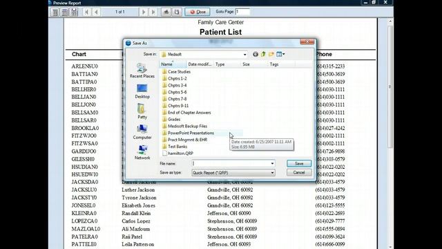 How to Save/Send Patient List Report смотреть онлайн
