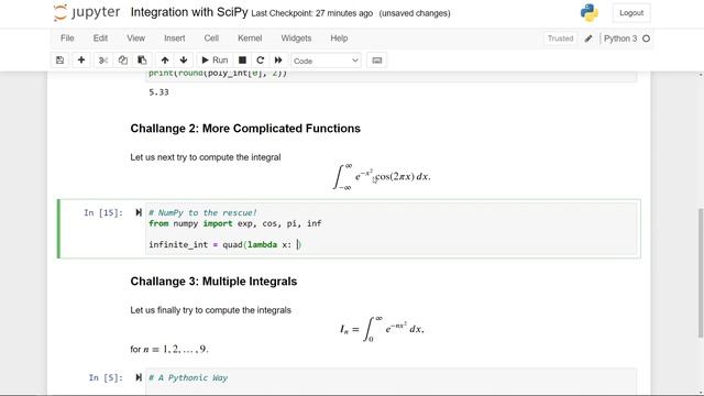 Calculate Integrals in Python - SciPy Tutorial смотреть онлайн