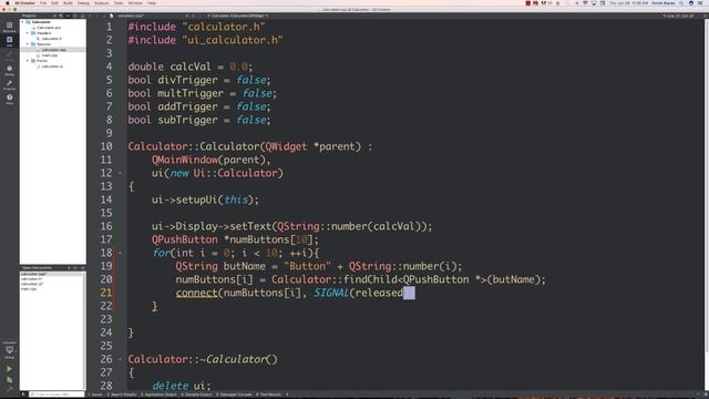 Qt Tutorial 2 : C++ Calculator смотреть онлайн