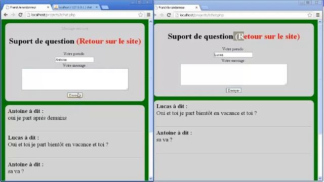 Tchat dynamique HTML5, CSS3, PHP, JQUERY смотреть онлайн
