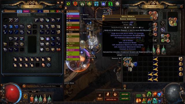PoE 3.17 - Crafting CWDT Ward Boots смотреть онлайн