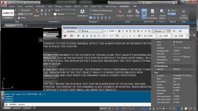 Multiline Text and System Variables in AutoCAD смотреть онлайн
