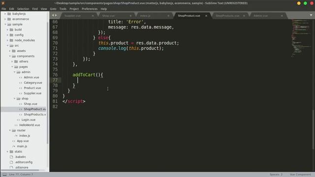 Vue.js 2 Bangla Tutorial #21.15: Sample e-commerce project смотреть онлайн